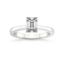IGI Certified 4 Carat Emerald Shape Lab Grown Diamond Engagement Ring | 14K White Gold |Demi Four Prong Diamond Ring | FG-VS1-VS2 Quality Friendly Diamonds