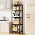 thumbnail image 1 of PXRACK 5-Tier Kitchen Storage Shelves, Adjustable Metal Shelves for Storage Pantry Shelves with Rolling Wheels, Storage Rack Shelving Unit Organizer for Bedroom Laundry Closet, 1 of 8