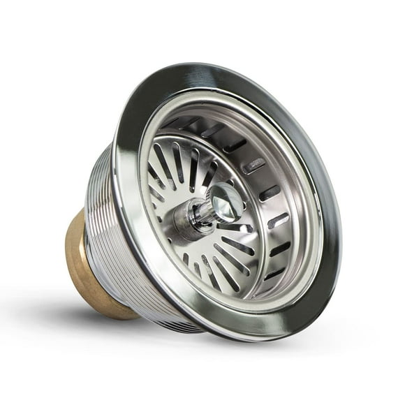 Highcraft 9735 Évier de Cuisine Robuste (3-1/2 Pouces) Ensemble de Vidange en Acier Inoxydable avec Panier Passoire Bouchon Style KOHLER 1.79