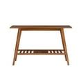 thumbnail image 3 of Linon Samantha Table Console avec Tablette Inférieure à Lattes en Bois Teinté Noyer, 3 of 16