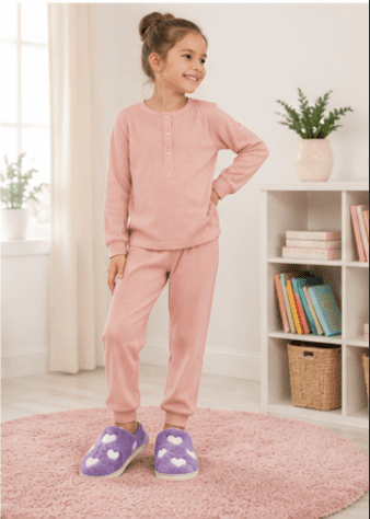 Walmart Girl's Mom and Me Family Matching Slippers, Sizes 1-2