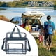 thumbnail image 2 of Unisex Transparent Travel Bag with Mesh Side Bag Portable Lightweight Hiking Trip Pack for Fitness Workout, 2 of 5