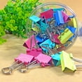 thumbnail image 4 of Windfall 1 Tub Medium Metal Paper Clips Assorted, Colored Binder Clips Multi Color Photo File Paper Document Clip Clamp Organizer Document File Ticket Binder Clips for Office Home, 4 of 7