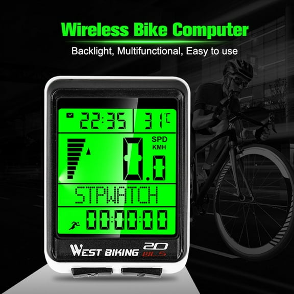Kiplyki Bicycle Wireless Computer Speedometer OdometerBicycle Waterproof Stopwatch Speed