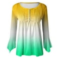thumbnail image 4 of Mode Femme Dégradé - Boutonné Mi-Manches Ample Demi-Chemise Cardigan Chemise, 4 of 5