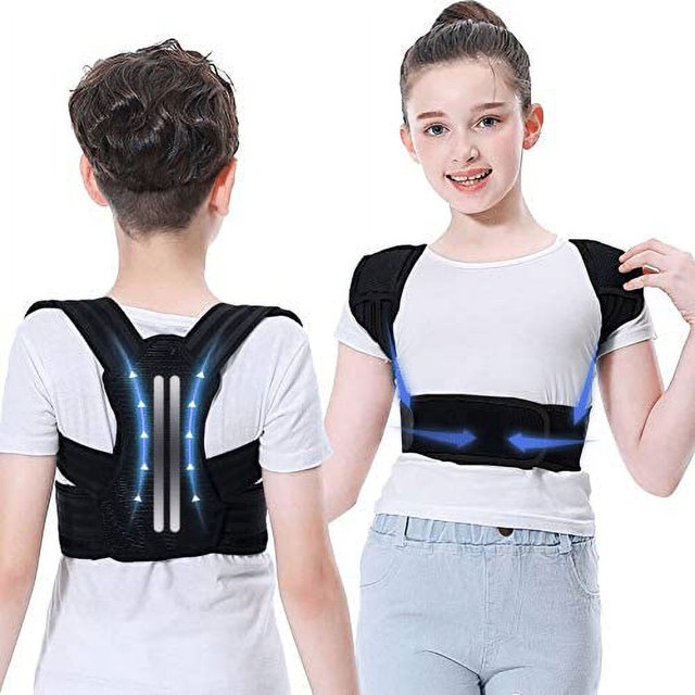Corrector de postura profesional Lexniush para niños y adolescentes. Soporte eficaz para la espalda superior, ideal para adolescentes, niños y niñas. Mejora la postura, previene la joroba y alivia el