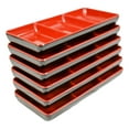 thumbnail image 3 of Pack Of 6 Melamine 3 Partition Condiments BBQ Oil Soy Sauce Dipping Bowls Dishes, 3 of 5