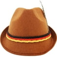 thumbnail image 3 of Costume Agent German Alpine Bavarian Oktoberfest Costume Hat with Feather - Brown - German Hat For Men & Women - Bavarian Hat for Lederhosen, 3 of 3