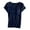 Navy Blue, variant on Short Sleeved T Shirt With Chest Pad Bra Cup - Polyester Spandex, Casual Pajamas