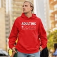 thumbnail image 4 of Adulting Would Not Recommend Sweatshirt Funny Adult Life is Hard Review Humor Parenting 18th Birthday Gen X Hoodie, 4 of 7