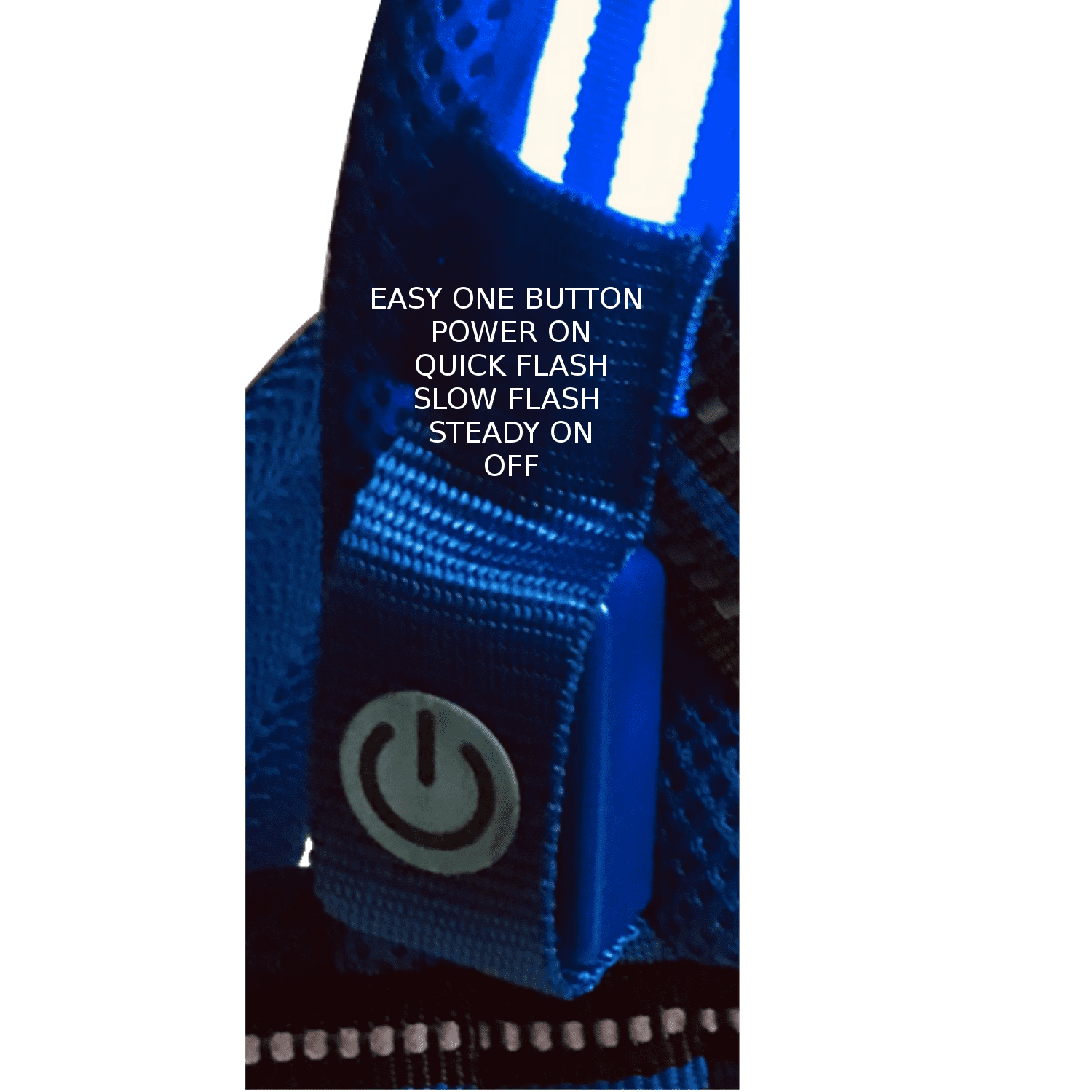 Outdoor Dog Harness with LED chest lights, reflective chest seams, fast slip adjustable clip, no choke / no-pull design for control over extra small (XS), small, medium, large, & extra large(XL) dogs