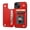 Red, variant on Leather Case with Flip Back Wallet For iPhone 15 Plus