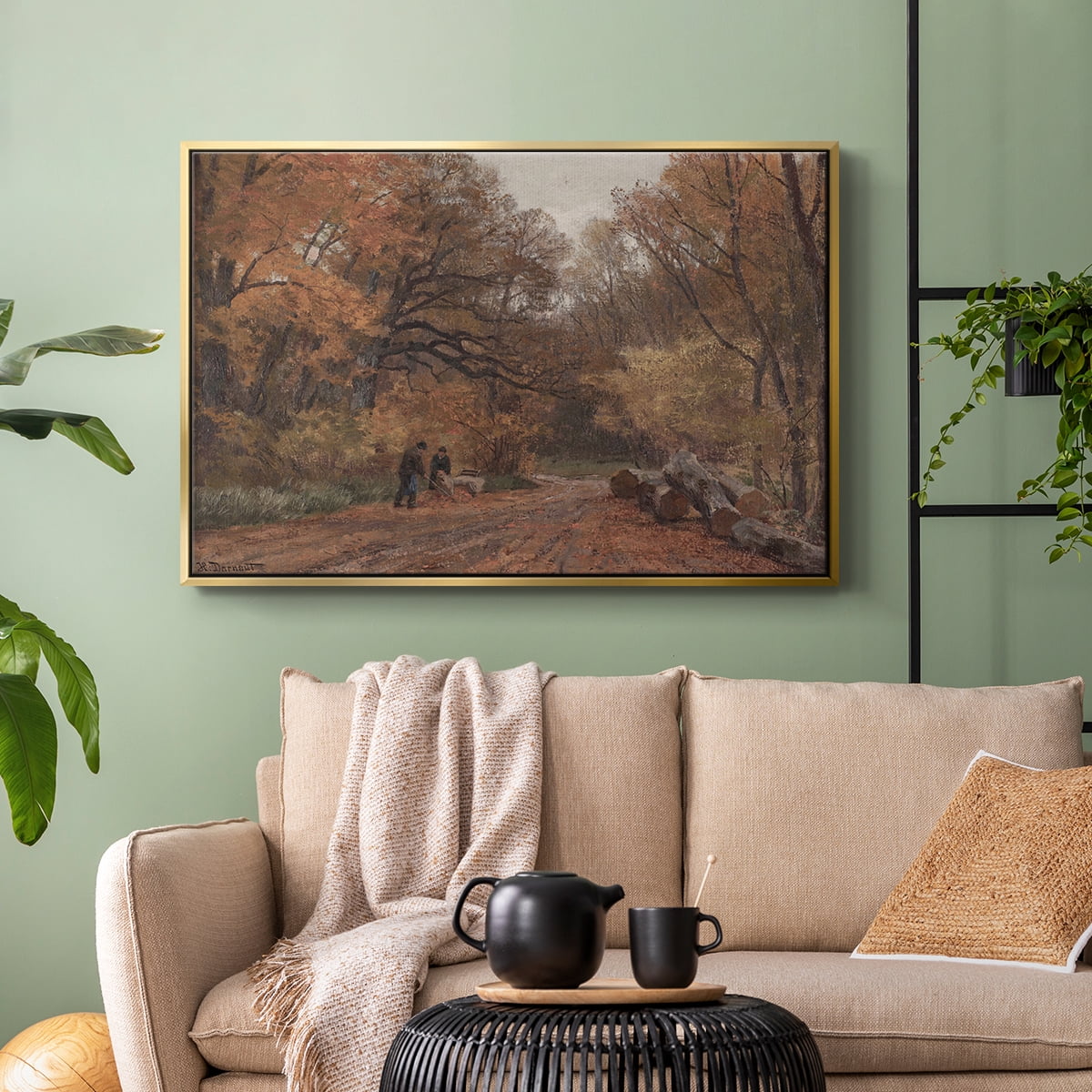 Vintage Landscape-CCCX By Wexford Home Framed in Gold Wood Gallery Wrapped Canvas 17 in. x 25 in.