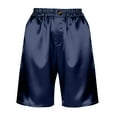 thumbnail image 6 of HongQid Bermuda Shorts for Women Dressy Elastic High Waisted Knee Length Satin Shorts Baggy Casual with Pockets, 6 of 6