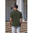 thumbnail image 3 of COOFANDY Mens Polo Shirt Short Sleeve Knit Textured Polo Casual Lightweight Summer Classic Golf Shirts, 3 of 6