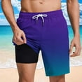 thumbnail image 2 of Taqqpue Mens Tie Dye Graphic Shorts Athletic Running Basketball Shorts Casual Summer Beach Elastic Waist Drawstring Shorts with Compression Liner, 2 of 6