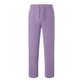 thumbnail image 2 of GBSYEWXS Children Boys Casual Pants Straight-Leg Solid Color Fashion Cute Ankle Pants Purple Size 5-6 Years, 2 of 5
