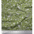 thumbnail image 1 of Soimoi Polyester Crepe Fabric Leaves,Floral & Paisley Block Print Fabric by Yard 42 Inch Wide, 1 of 3