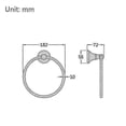 thumbnail image 3 of Towel racks holders towel holder wc bathroom bath towel hanger round white ring wall mount brass holders hand towel, 3 of 4