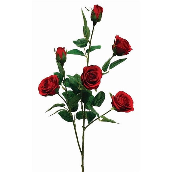 Red Roses Garden Spray Artificial Flowers