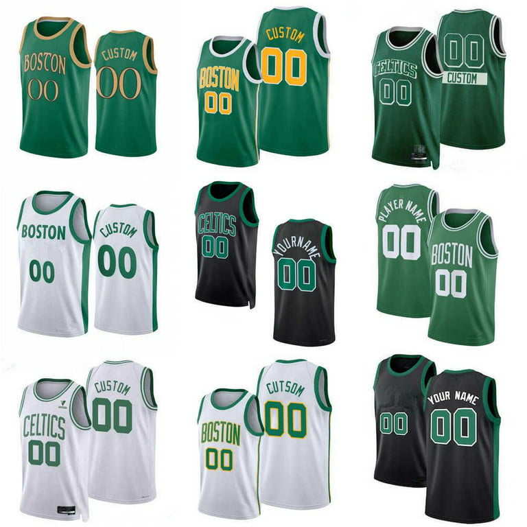 NBA-Boston''Celtics''custom Men Women Youth 40 Luke Kornet 43 Justin  Jackson 33 Larry Bird Jayson 0 Tatum Jaylen 7 Brown Basketball Jerseys 