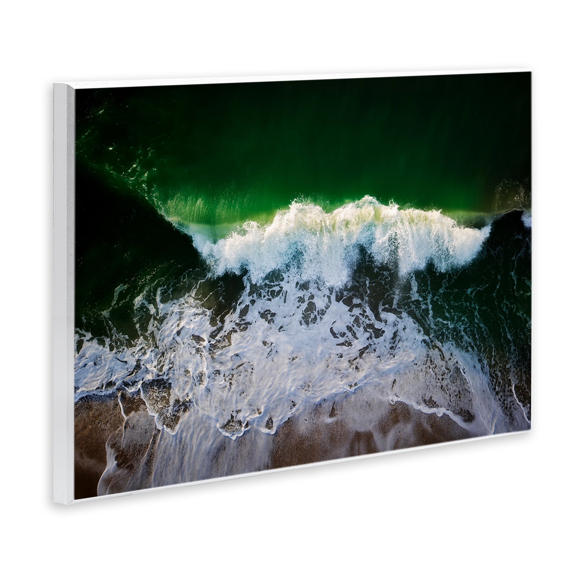 Stupell Industries Deep Green Wave Splash Nautical & Beach Photography Unframed Art Print Wall Art, 15 x 10