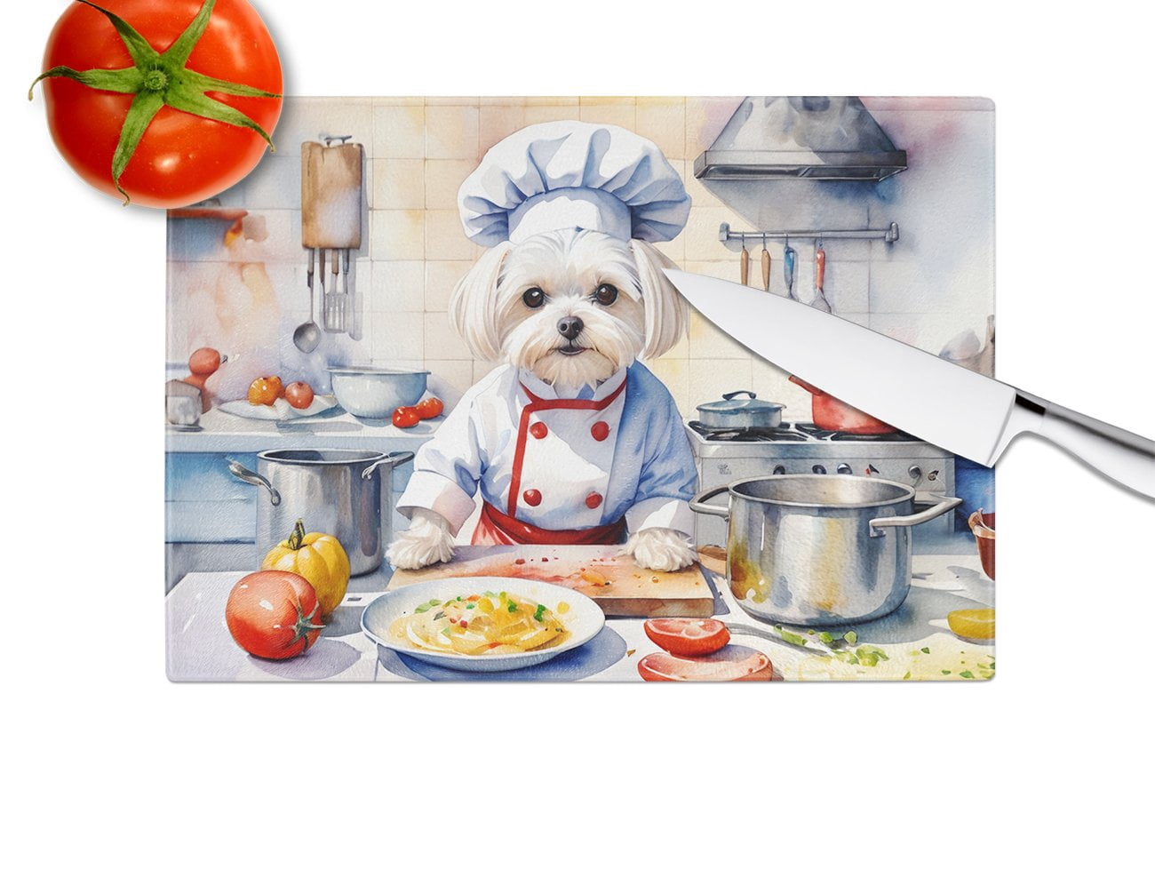 Maltese The Chef Glass Cutting Board 12 in x 15 in