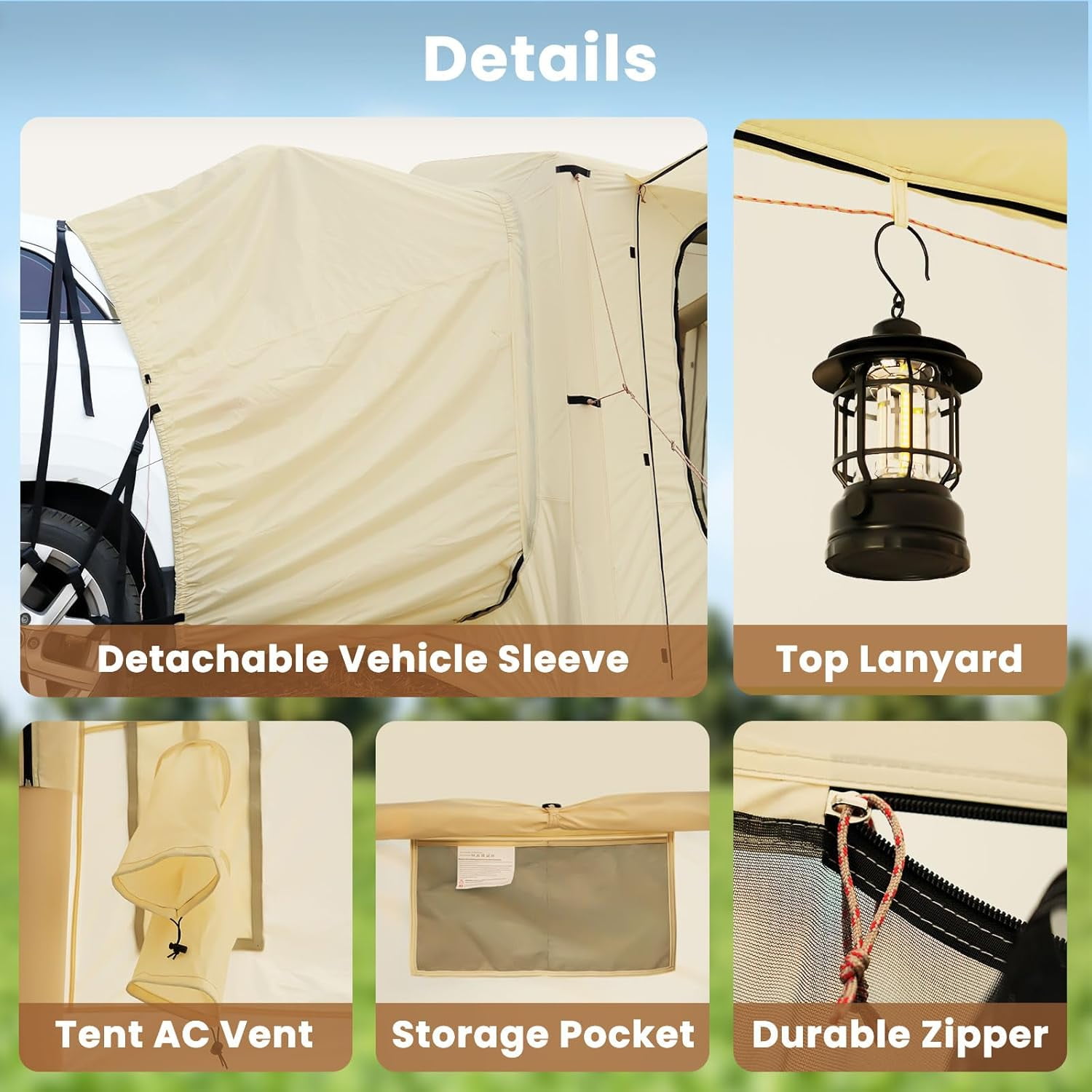 Slsy Inflatable Tent with Pump, Inflatable Tent for Camping 6~8 People Large Blow Up Air Tents House, Waterproof Luxury Glamping Tent with Mesh & Stove Jack