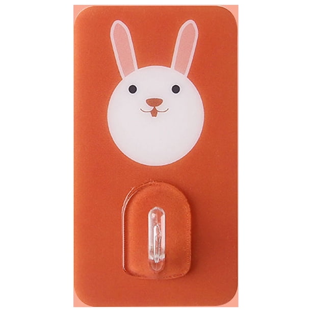 Gancho adhesivo para colgar en la pared, bonito gancho de cristal de dibujos animados, ganchos transparentes reutilizables, gancho de cristal para puerta sin agujeros, máxima comodidad