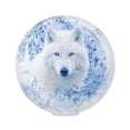 thumbnail image 3 of Round Placemats Set of 6 Heat Resistant Washable Kitchen Table Decorations 15.4in Orchid and White Wolf, 3 of 7