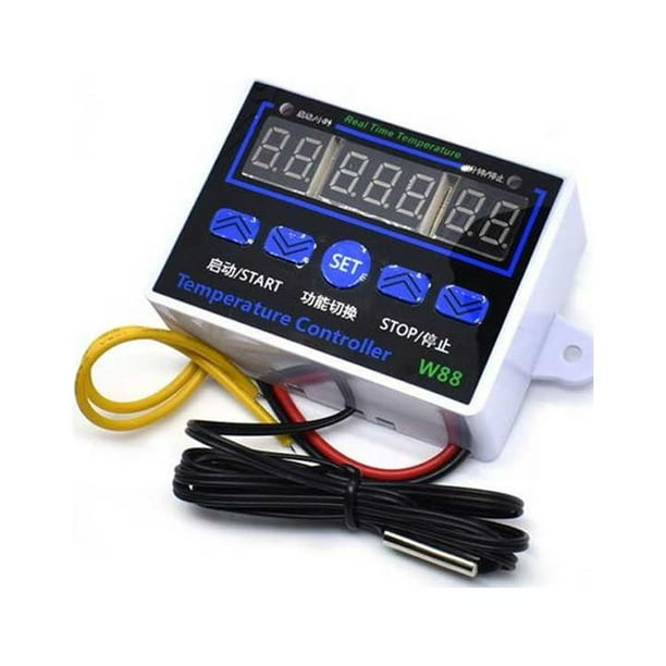 Speravity Pantalla Digital Sensor de temperatura de amplio rango interruptor incubadora controlador de temperatura eléctrico dispositivo de Medidores de medidas dimensionales 12V