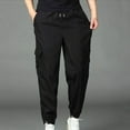 thumbnail image 2 of Taqqpue Men's Cargo Pants Casual Jogger Multi Pockets Outdoor Hiking Work Pants Elastic Waist Drawstring Lightweight Loose Fashion Pants, 2 of 4