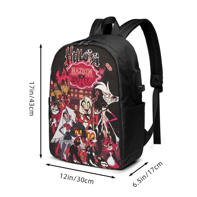 Hazbin Hotel Backpack for Men Women Teen , Water Resistant Casual
