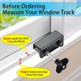thumbnail image 4 of Cerraduras para ventanas, 6 juegos de cerraduras para ventanas corredizas con llave para puertas corredizas verticales y horizontales, fácil de instalar, ventana de seguridad ajustable (negr, 4 of 5