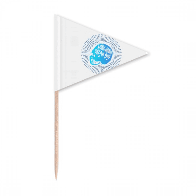 Chapeau Sécurité Travail Moto Cure-Dent Triangle Toppers Cupcake Drapeau
