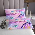 thumbnail image 3 of Mermaid Tail Quilt Set Nautical Sea Animal Bedspread Set Queen,Starfish Coverlet Set Coastal Fish Scale Quilted Ocean Room Decor, 3 of 3