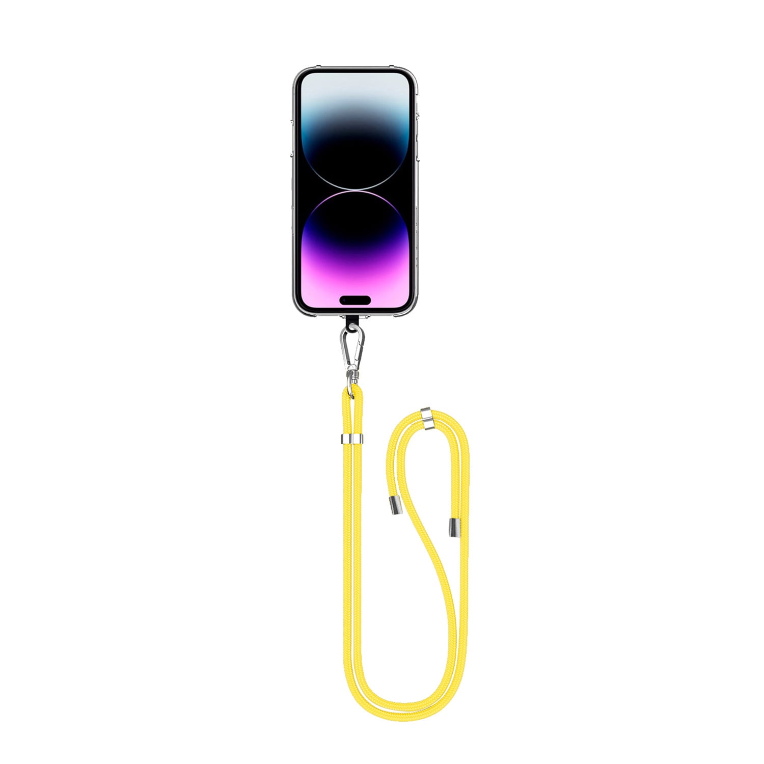 Universal Phone Lanyard with Card Organizer - Yellow