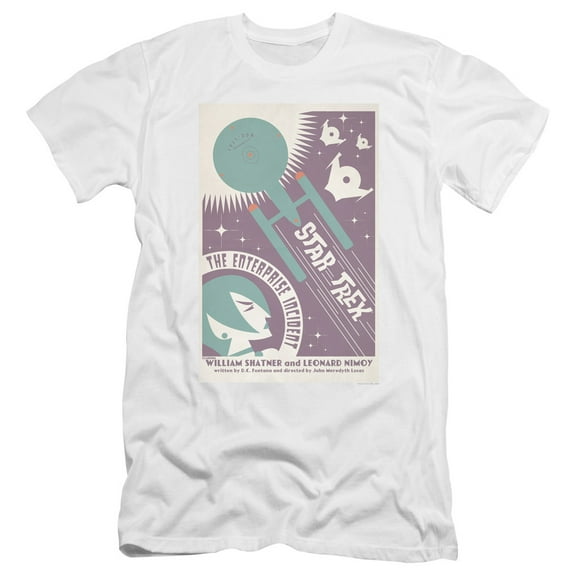 Star Trek Tos Episode 57 Premium Canvas Adult Slim Fit 30/1 T-Shirt White