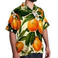 thumbnail image 2 of Tangerine Men's Poplin Casual Printed Button Down Short Sleeve Summer Beach Shirts Unisex, 2 of 6