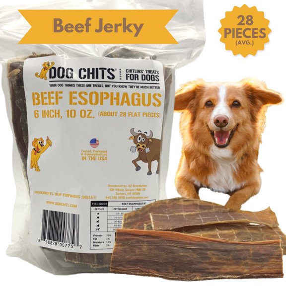 Beef Jerky (esophagus), 6 Inch, 10 oz. Bag (avg. 28 pieces)