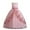 Pink, variant on Girl's Embroidery Tulle Lace Flower Girl Wedding Dress Girls' Summer New Sleeveless Ruffled Lace Round-Neck Embroidery Mesh Princess Bow Skirt Pink 7-8 Years