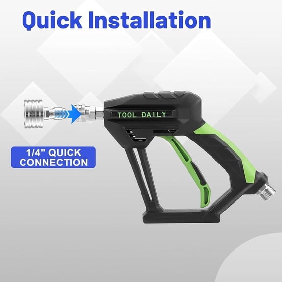 High Pressure Washer Nozzle 1/4in Quick Connect Cleaning Tip, Stainless Steel Water Spray Attachment for Car Wash Patio Furniture Garden Cleaning