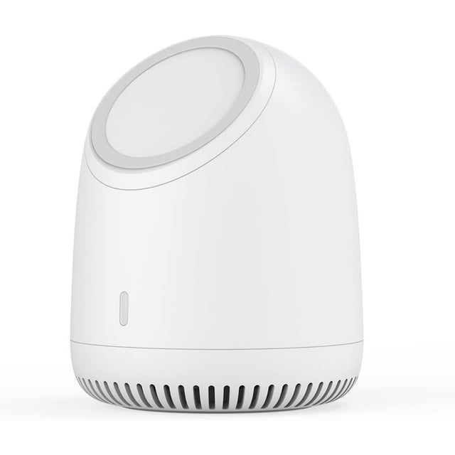 Altavoz Bluetooth portátil con cargador inalámbrico magnético y soporte MagSafe (blanco) – Compatible con iPhone 15, 14, 13 y 12 (Mini, Plus, Pro y Pro Max)