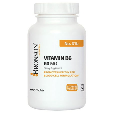 Bronson Vitamine B-6 50 mg, 250 comprimés