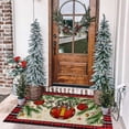 thumbnail image 2 of Merry Christmas Monogram Letter T Door Mat 30x17 Inch Family Last Name Initial Doormat Indoor Outdoor Floor Rug Non Slip Winter Holiday Xmas New Year Decor Rubber Welcome Mats, 2 of 6