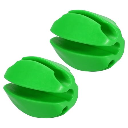 Hard Rubber Fishing Rod Bundler Holder Fishing Pole Strap Ties 5-Holes, Green 2 Pack