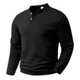 thumbnail image 5 of HAiming Long Sleeve Shirts for Men Crewneck Pullover Sweatshirt Solid Color Textured Shirts Soft Comfy Tops, 5 of 6