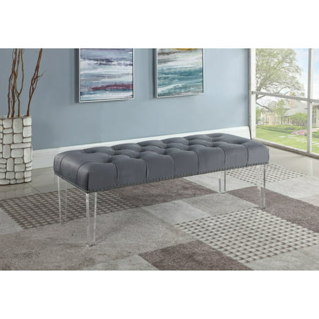 Best Master Furniture Tufted Bench with Acrylic (Leg Master Power Best Price)