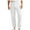 White, variant on Mens Corduroy Straight Leg Pants - Classic Fit Stretch Expandable Waist Dress Pants Flat-Front Comfort Casual Slacks White