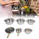thumbnail image 1 of Juego De Utensilios De Cocina De Sartén De Acero Inoxidable, Juego De Olas De Cocina Con Manijas De Oro, Multifuncional Para Cocinar Caseros, 1 of 7